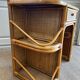 Bamboo and rattan vanity / dressing table with drawer and mirror, 1970s mid-century modern