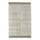 Tapis Kilim moderne vert armée et beige 4x7, 130x215 cm