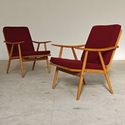 Pair of Boomerang armchairs Antonin Suman TON Thonet 1960