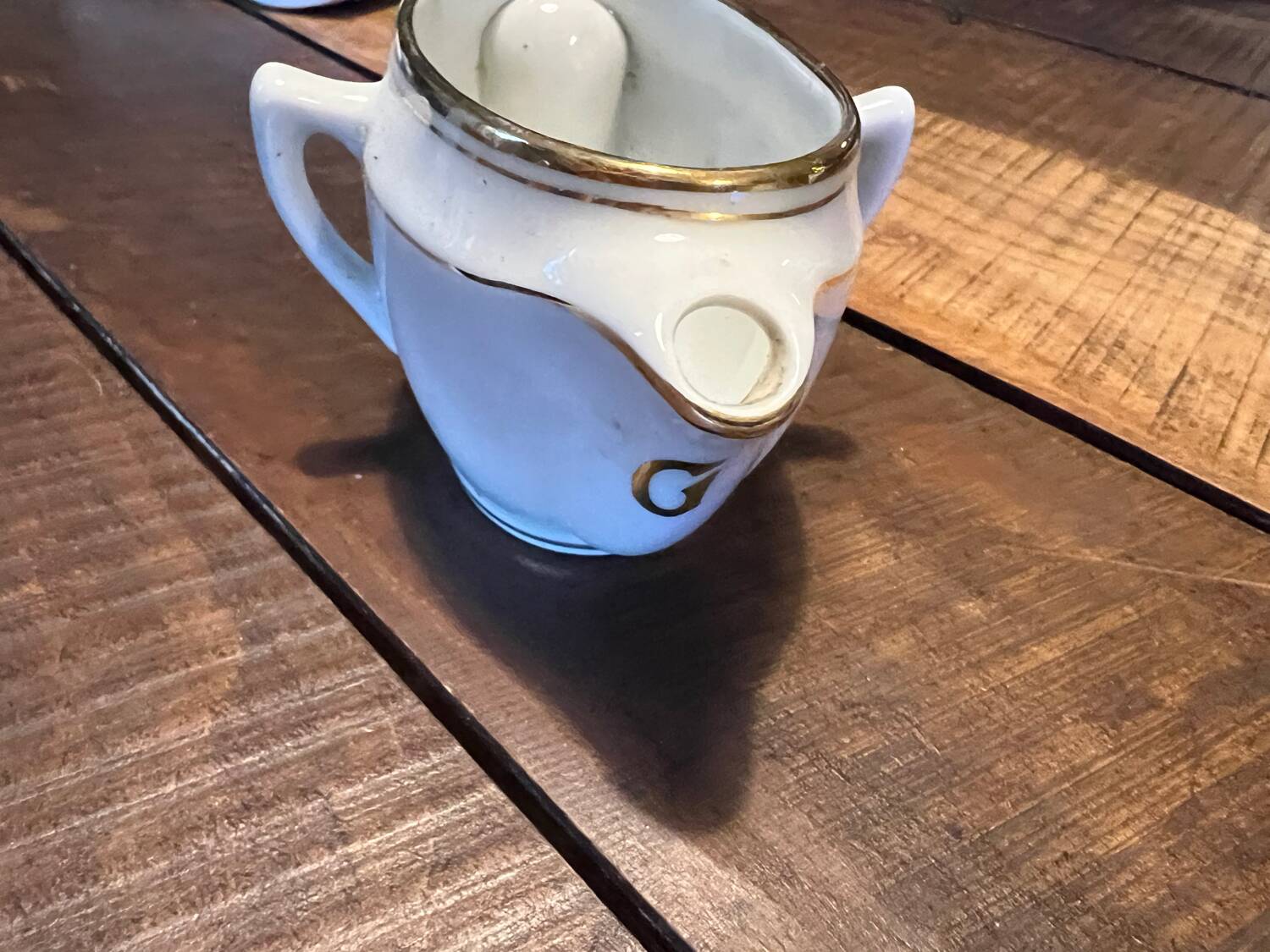 Limoges porcelain lean fat sauce boat