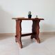 Vintage side table in solid oak, brutalist/rustic.