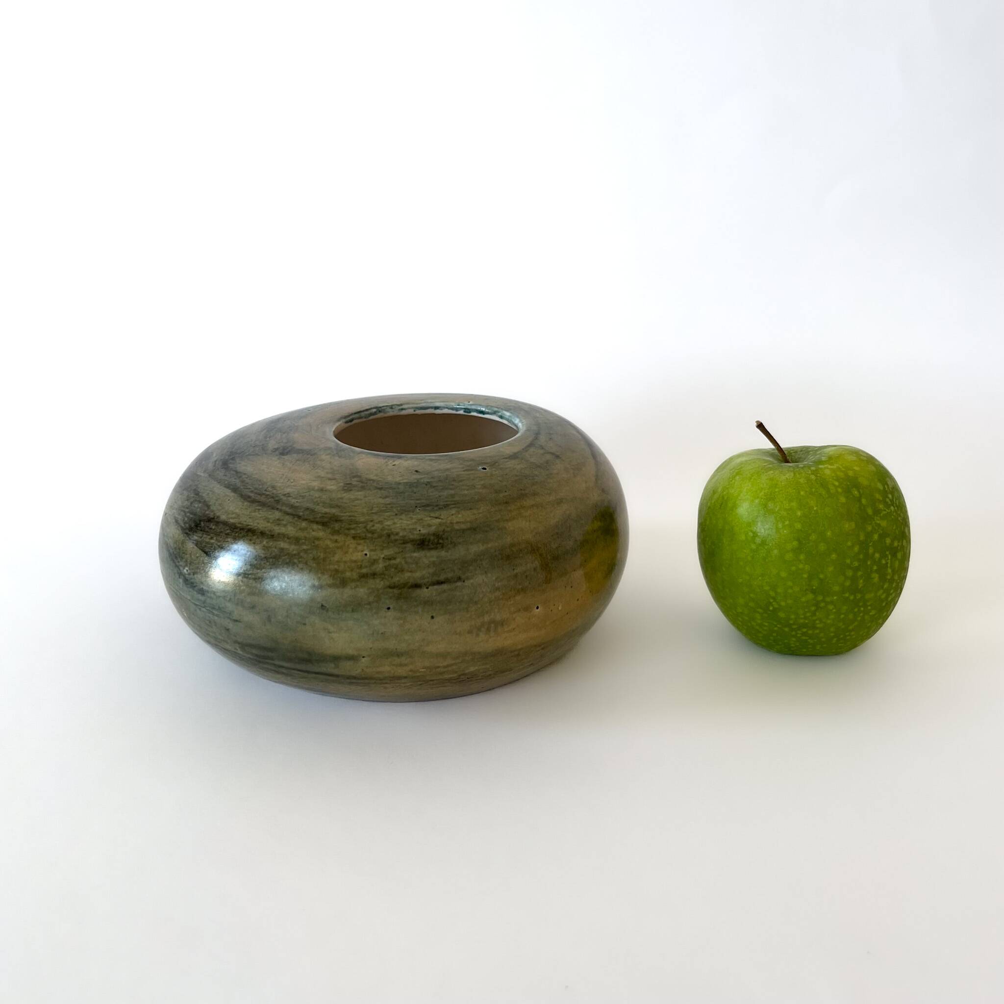 Jean Chatoney glazed ceramic round vase - 1960s Vallauris
