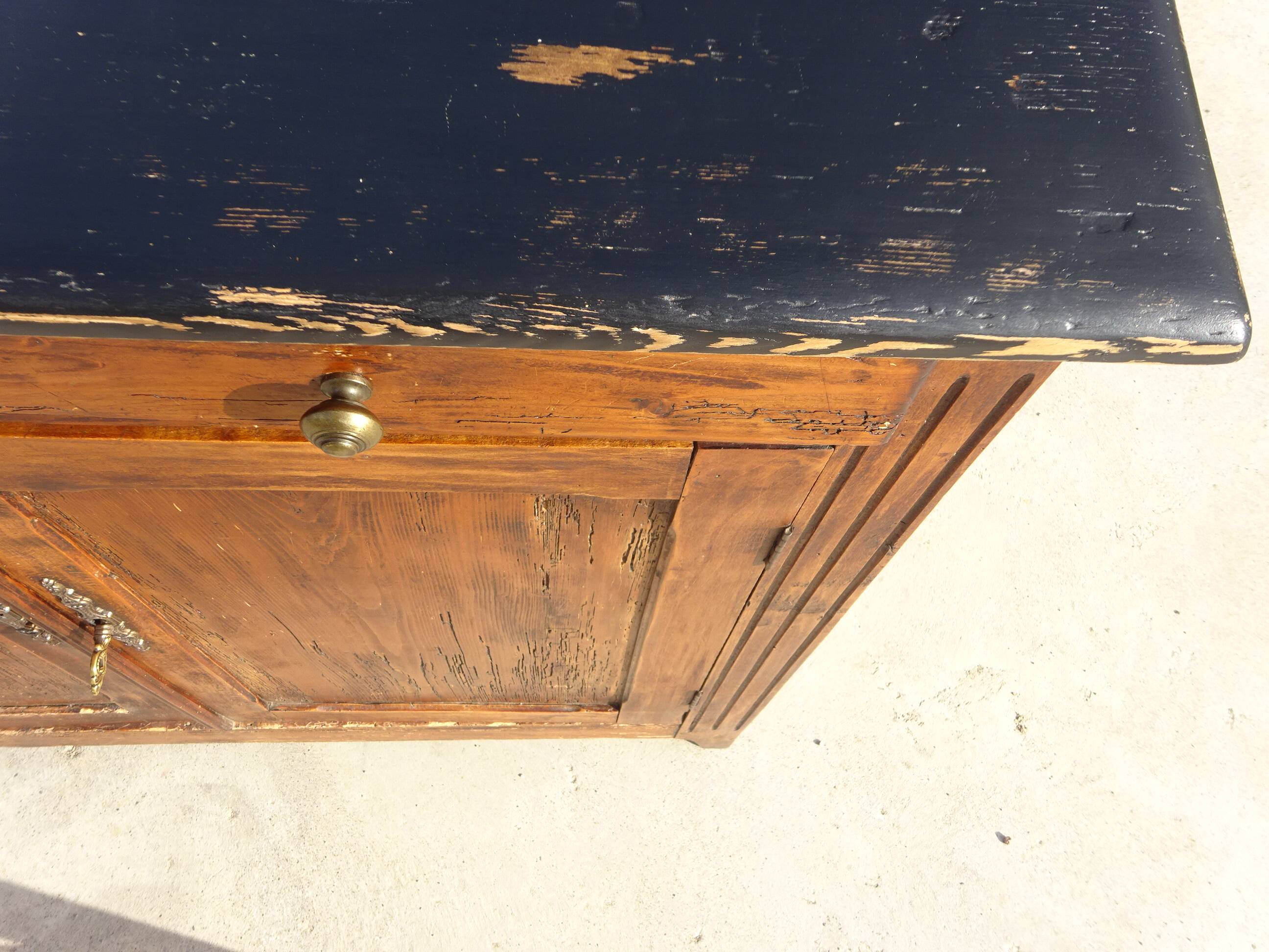 old Parisian pine sideboard