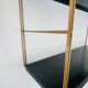 Modular vintage wall shelf, metal and brass circa 1960s