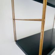Etagère murale vintage modulable, metal et laiton circa 1960s