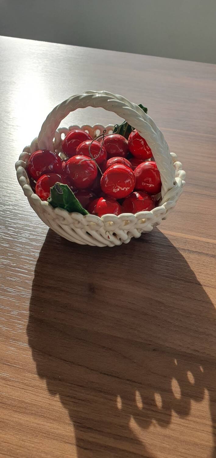 Basket of cherries