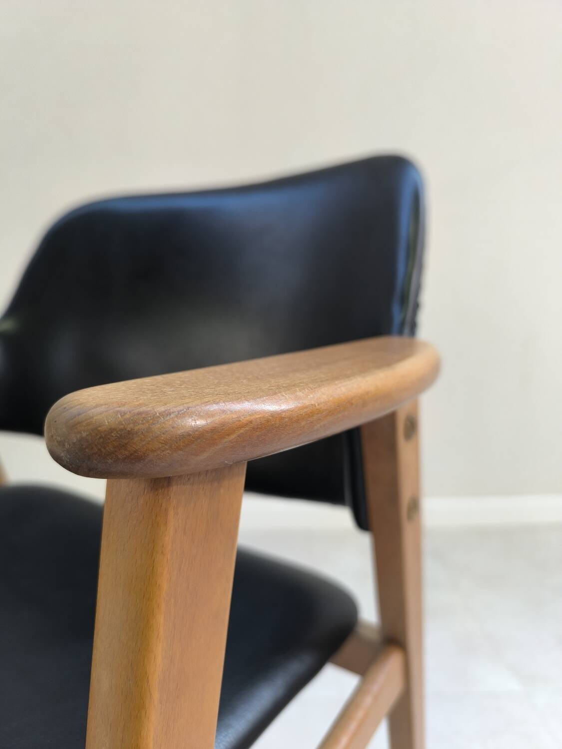 Mid-Century Danish Teak and Leather Armchair by Erik Kirkegaard for Glostrup, 1960s