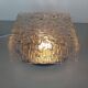 Square ceiling light or wall light in molded glass from the 70s