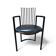 Avant-garde chair / leather seat / back rest - long springs / Italy 1980s