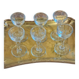 6 liqueur glasses