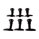 6 patères en métal