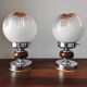 Paire de lampes mazzega 1970 verre de Murano