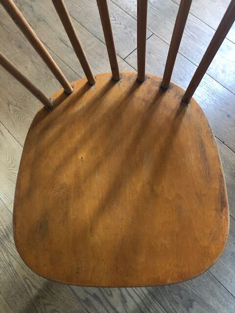 Vintage bistro chair feet compass