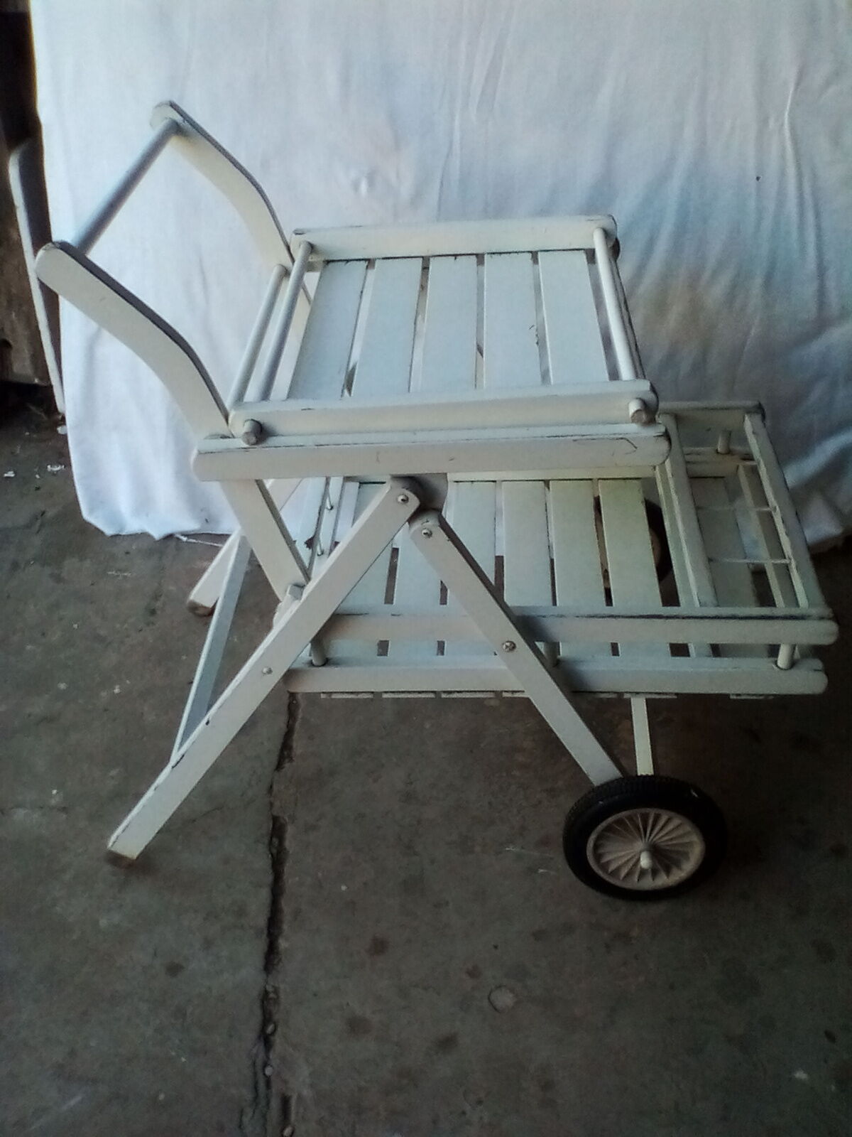 70s wooden folding dessert