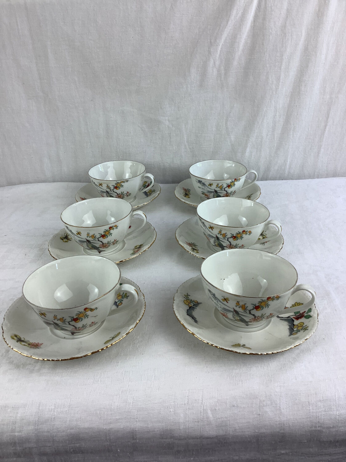 6 cups & saucers haviland made in france limoges