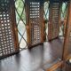 Rattan bar and vintage stools