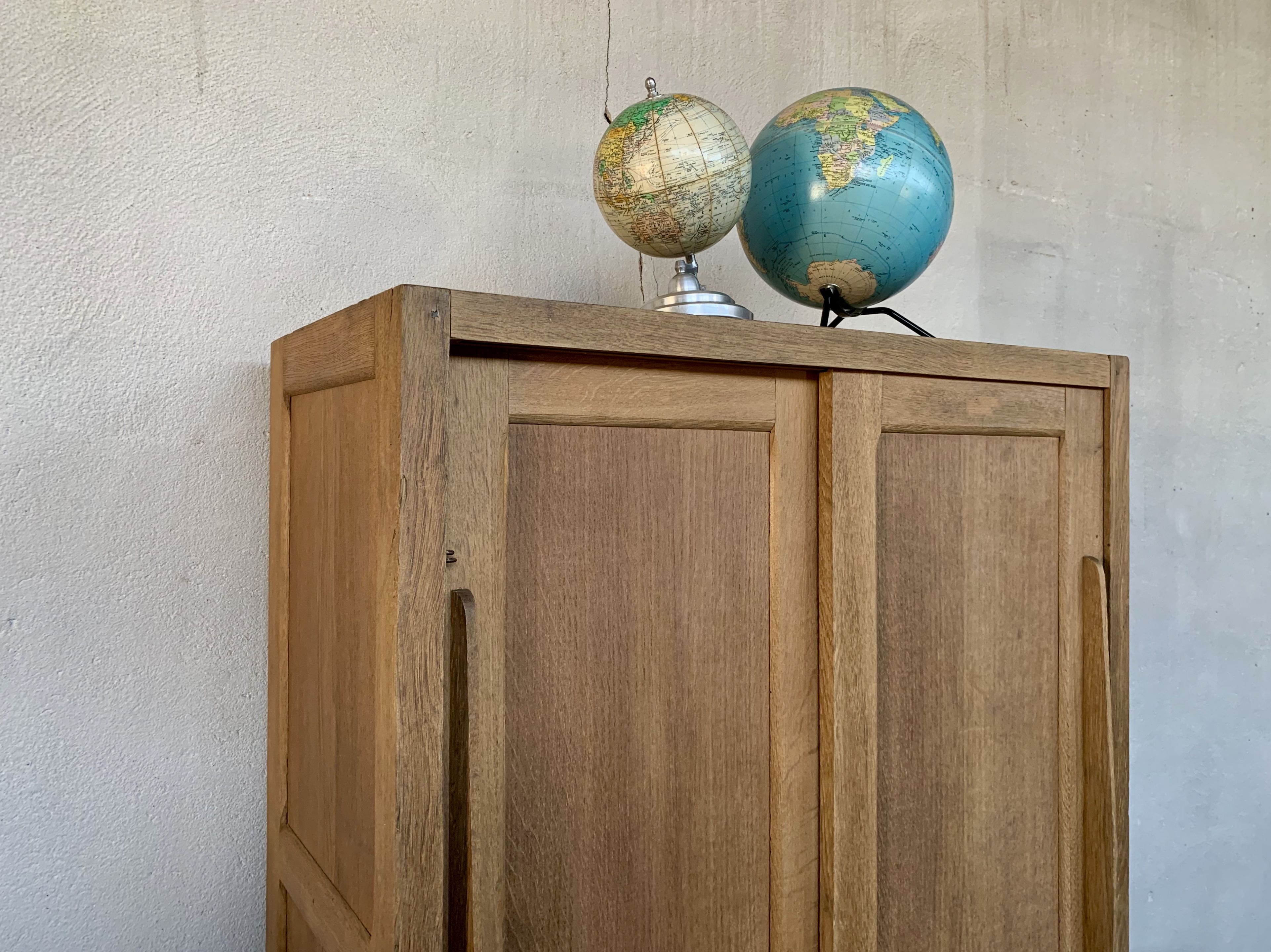 Vintage Parisian school cabinet tubular feet year 1950