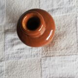 Petit vase soliflore grès céramique marron