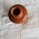 Small brown ceramic stoneware soliflore vase