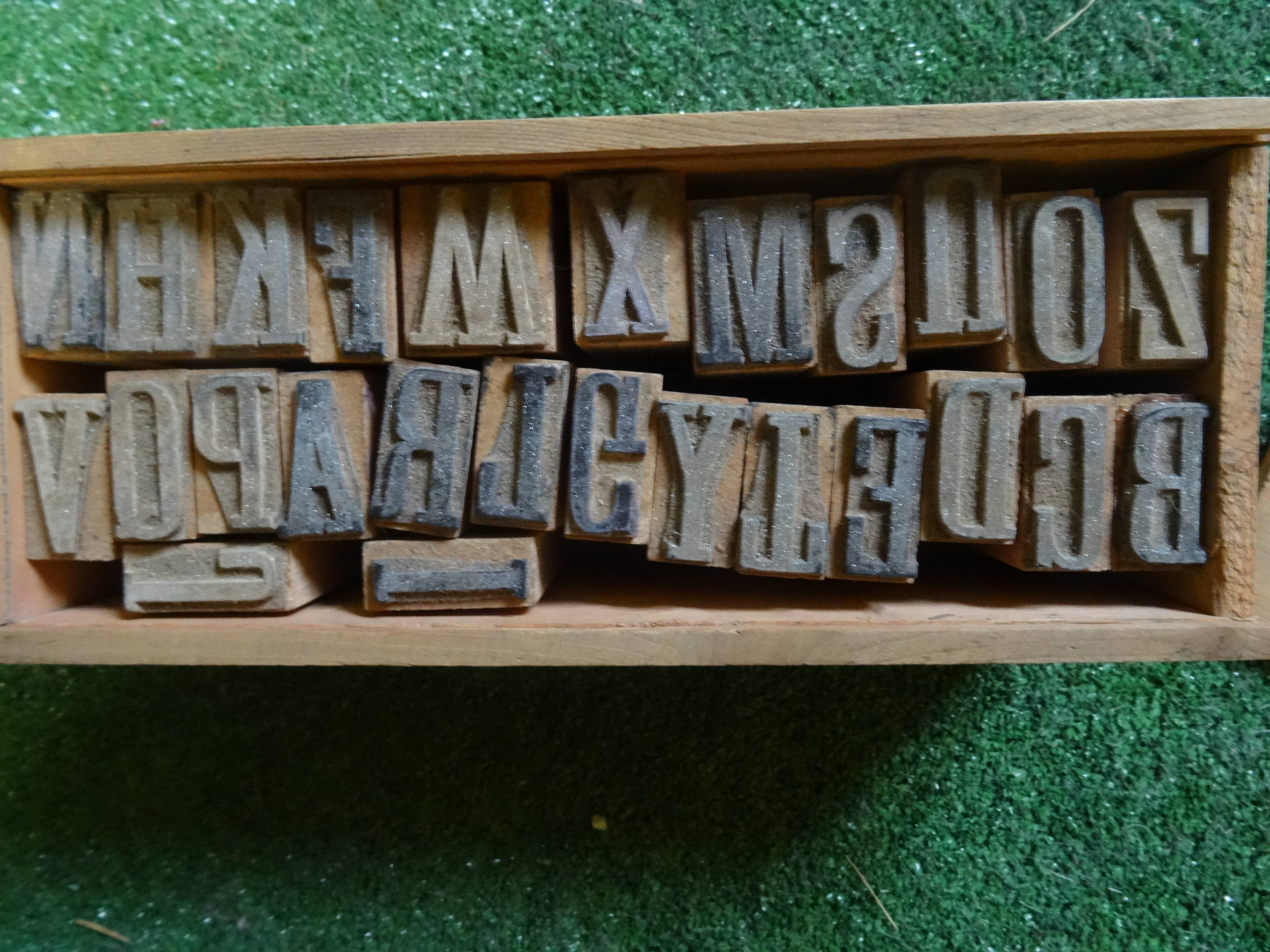Alphabet box in print letters