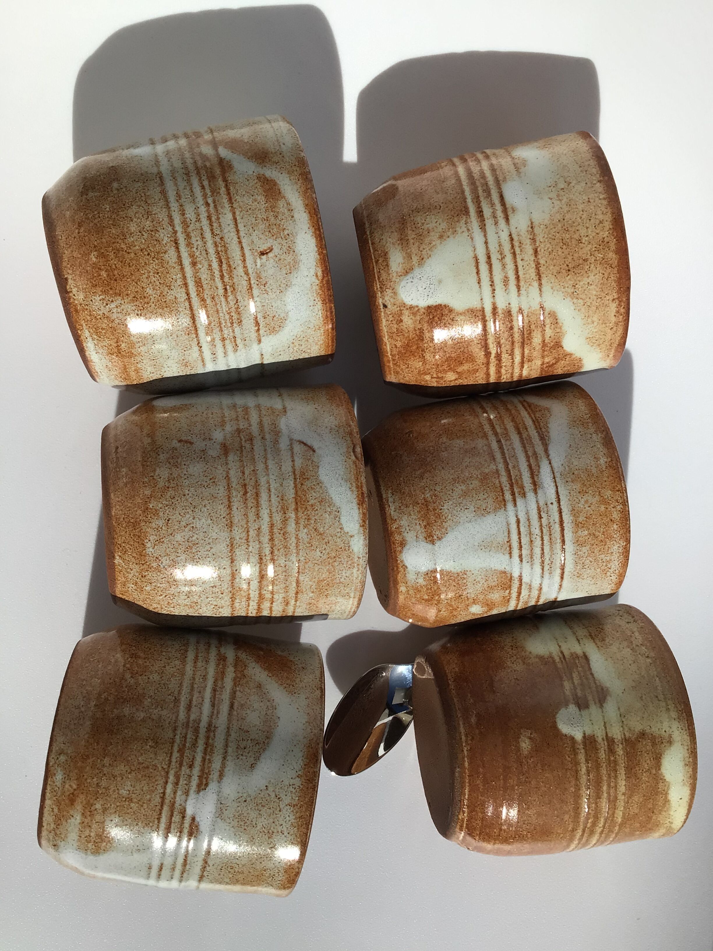 6 Vallauris terracotta cups