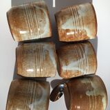 6 Vallauris terracotta cups