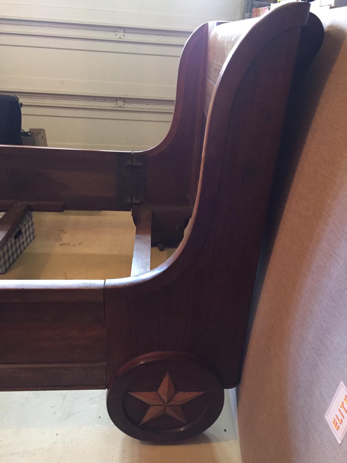 Old solid mahogany boat bed