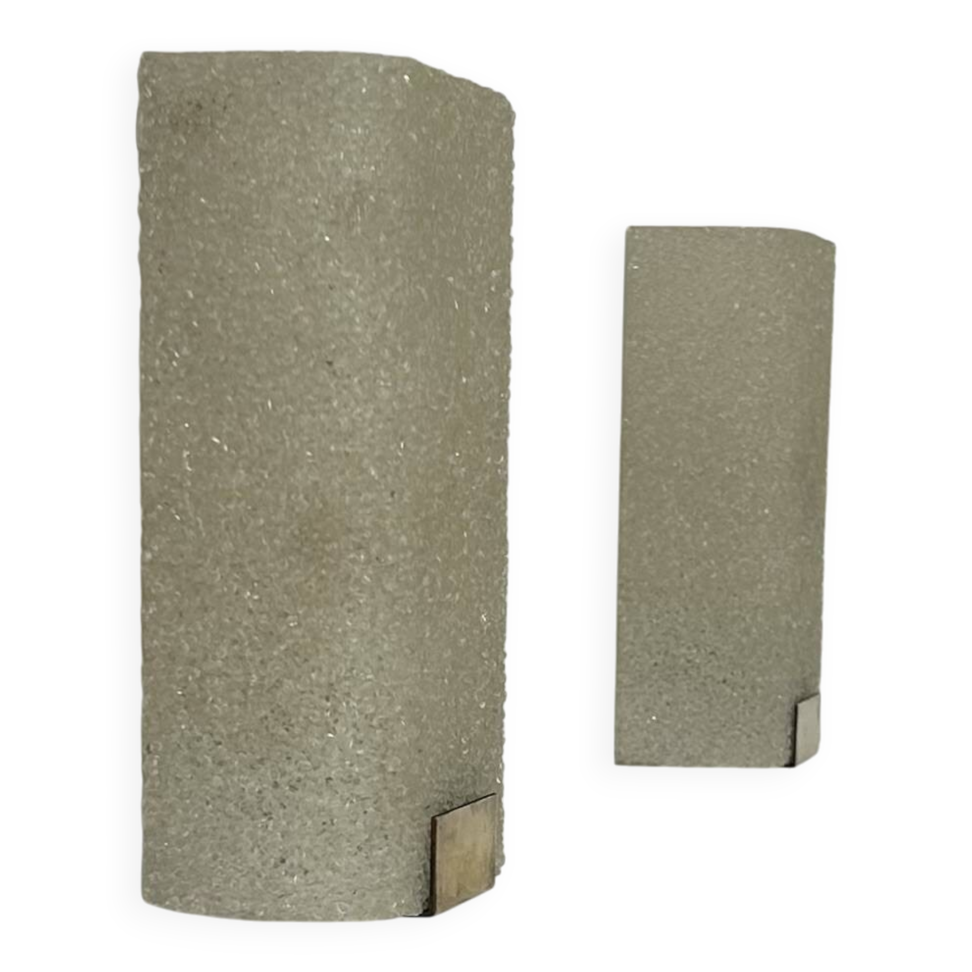 Pair of vintage wall lights, granite perspex and brass, France 1960