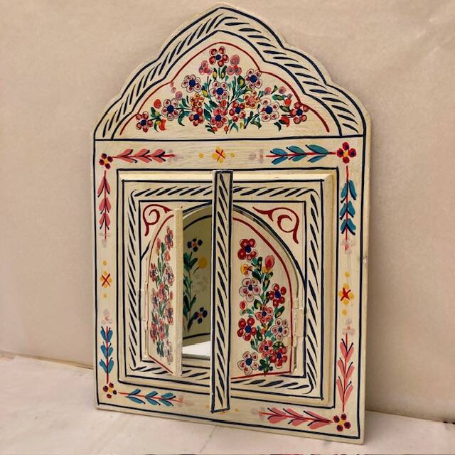 Painted Wood Door Mirror