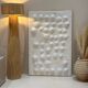 Tableau contemporain texturé relief 3D minimaliste - murmures blancs