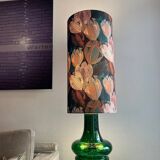 Vintage Doria lamp in green opaline glass with internal lighting by Doria Leuchten, 1970s.