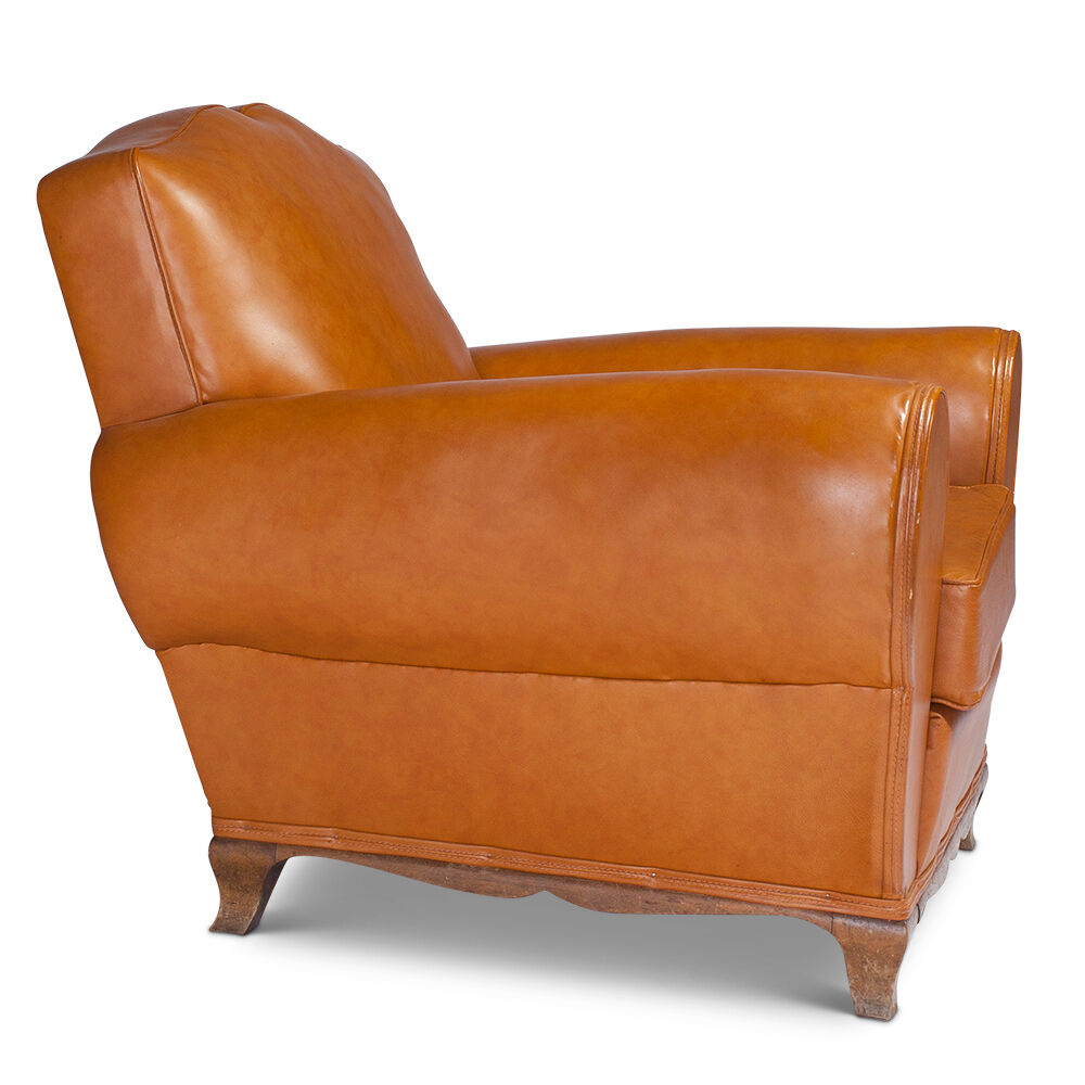 Pair of armchairs Club mustache leather