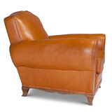 Pair of armchairs Club mustache leather