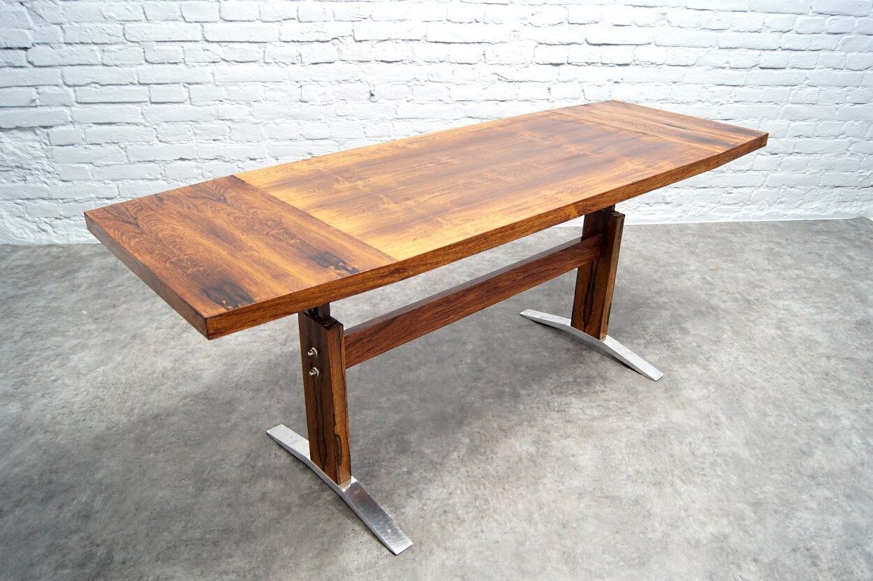 Vintage adjustable rosewood dining or coffee table from K&G, 1960s