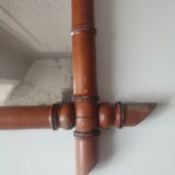 Vintage bamboo wood mirror