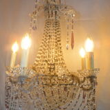 Balloon XIX th century crystal chandelier