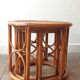 Vintage rattan trundle coffee table