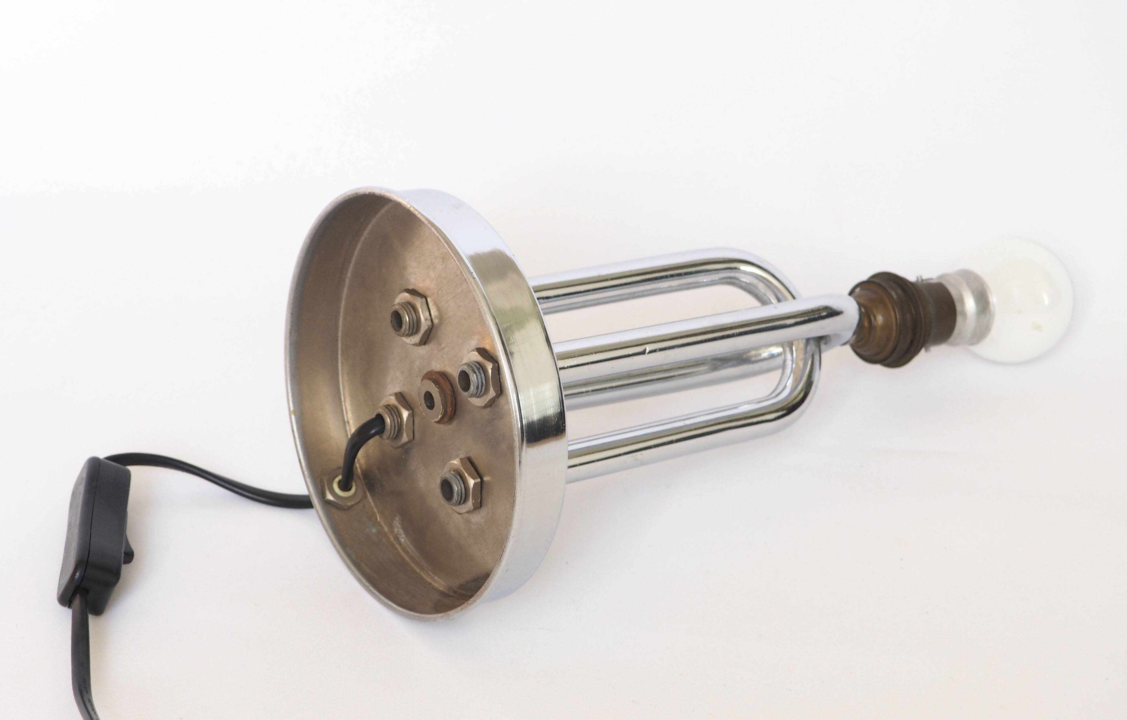 Art Deco chrome tube lamp base