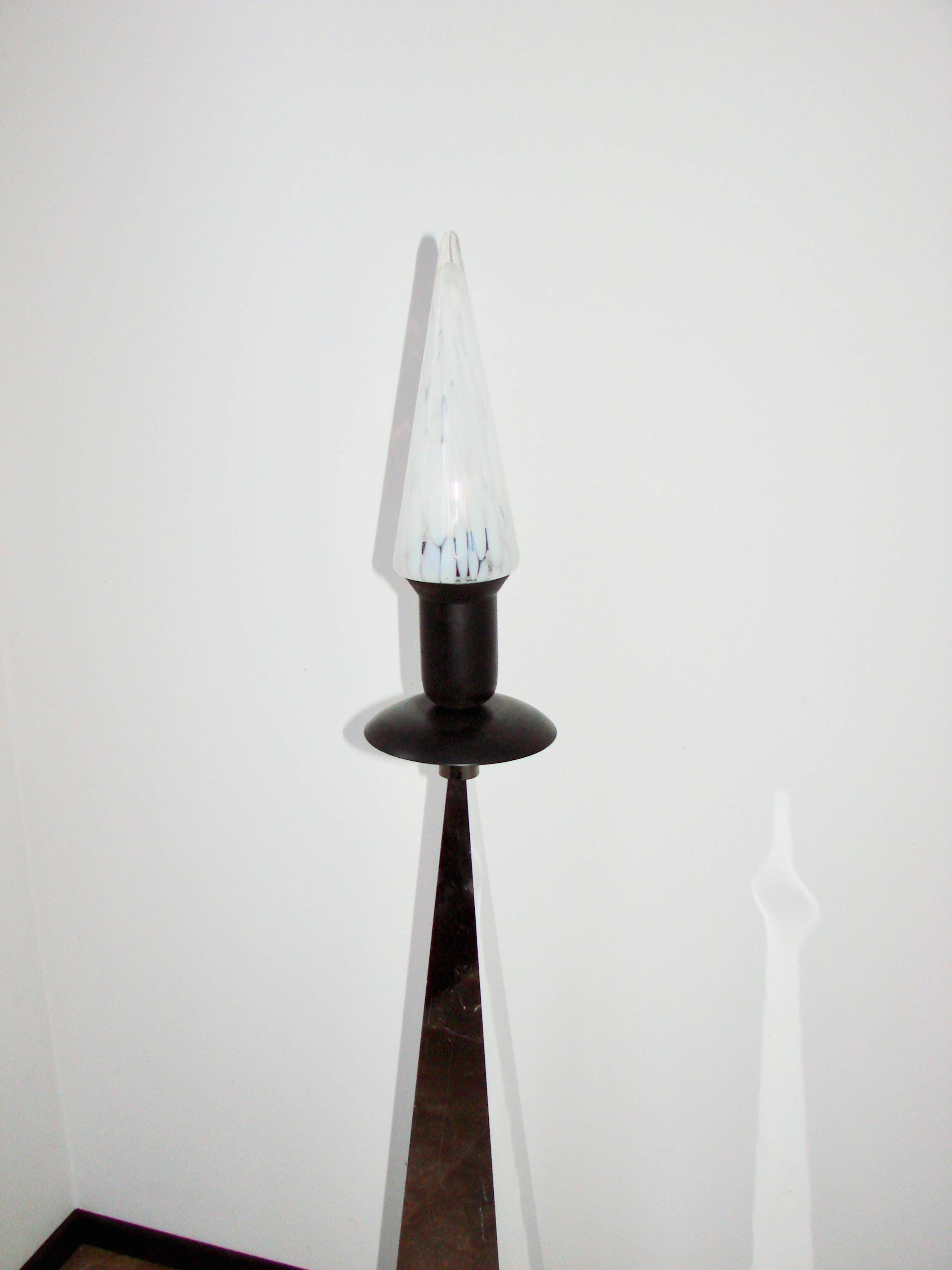 1990s floor lamp – metal and glass