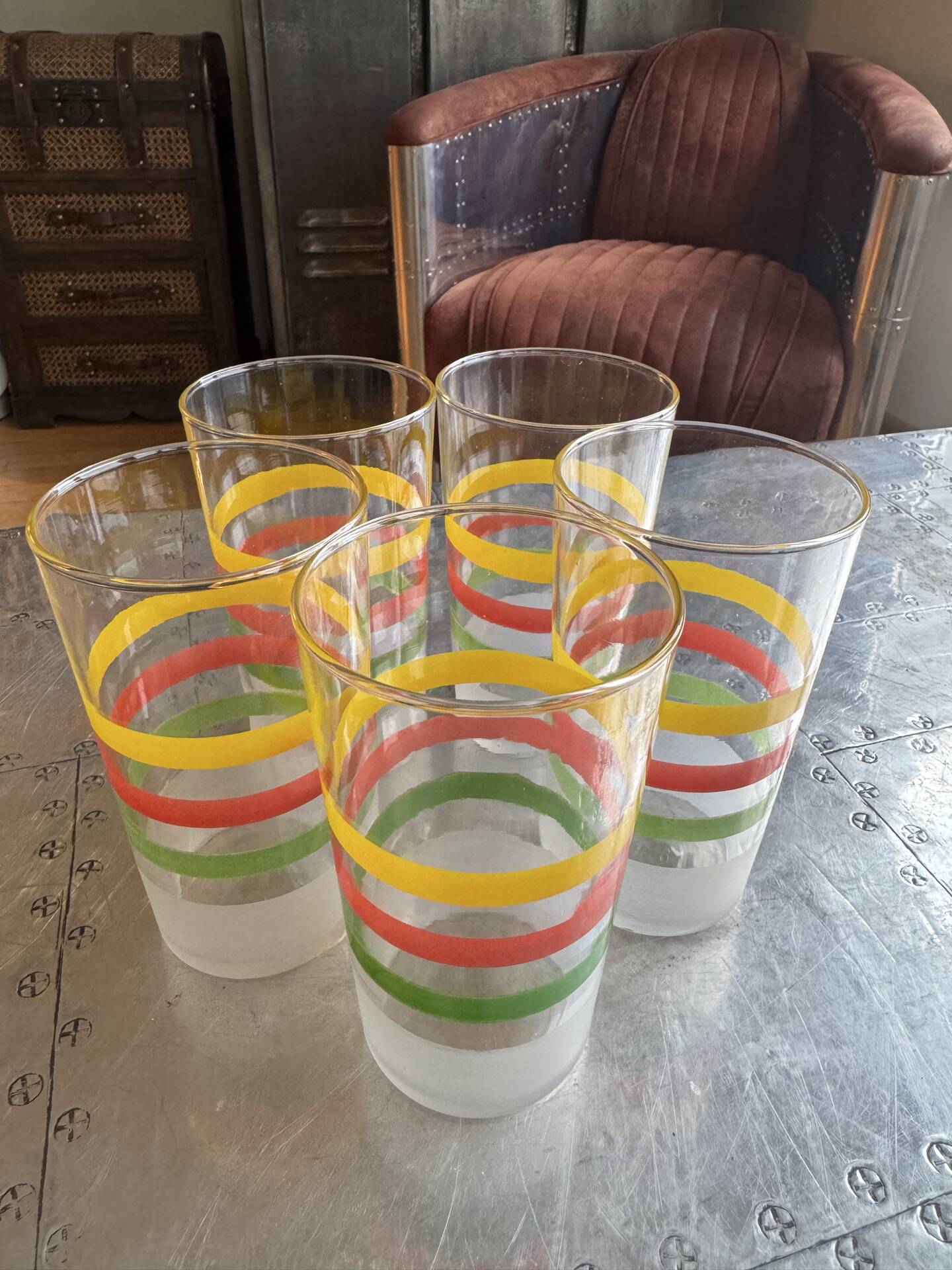 Verres à eau vintage