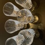 Six verres en cristal