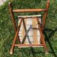 Folding garden chair and his foot rests, folding Napoleon III