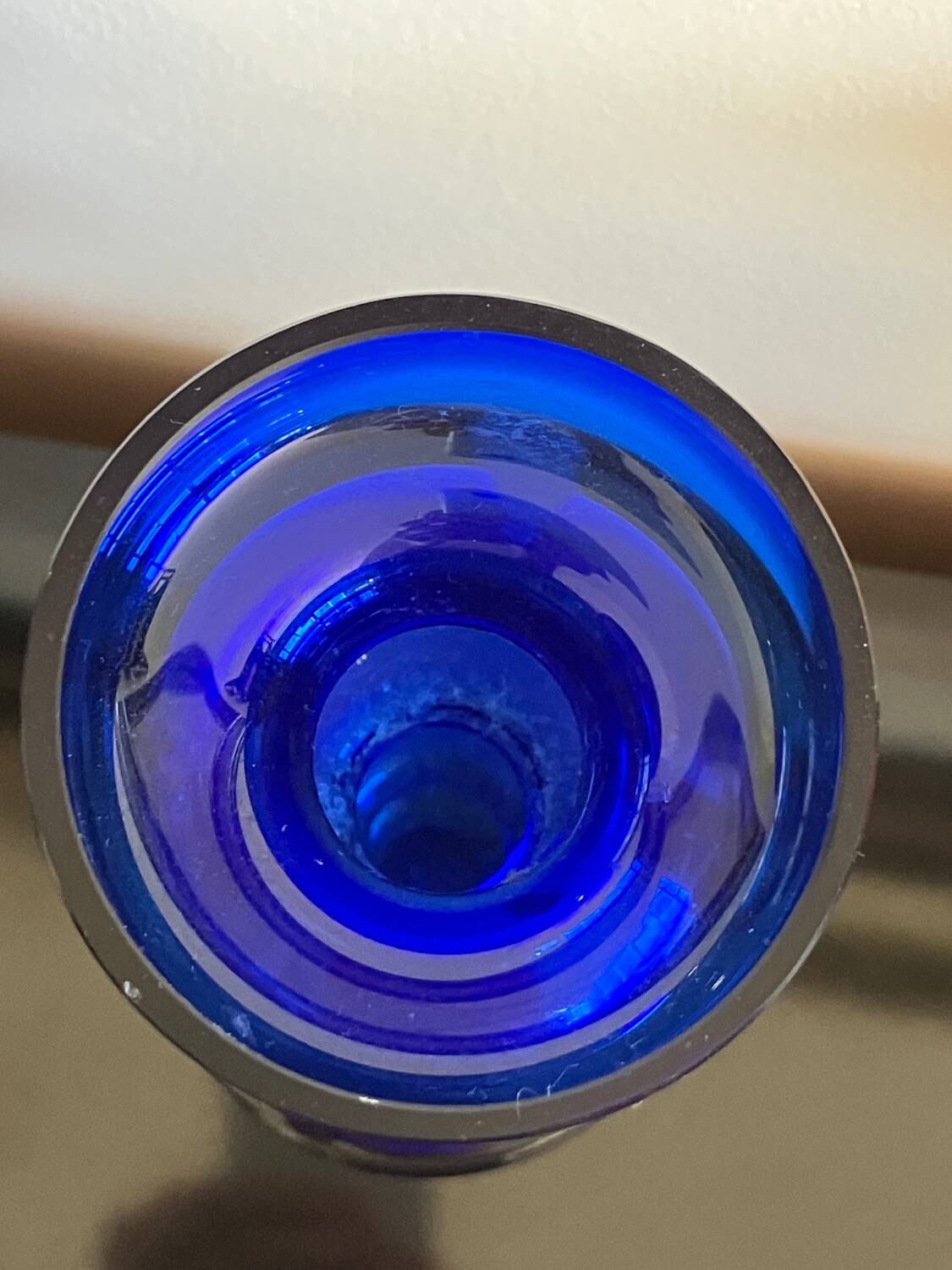 Vintage cobalt blue glass vase