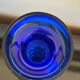 Vase vintage en verre bleu cobalt