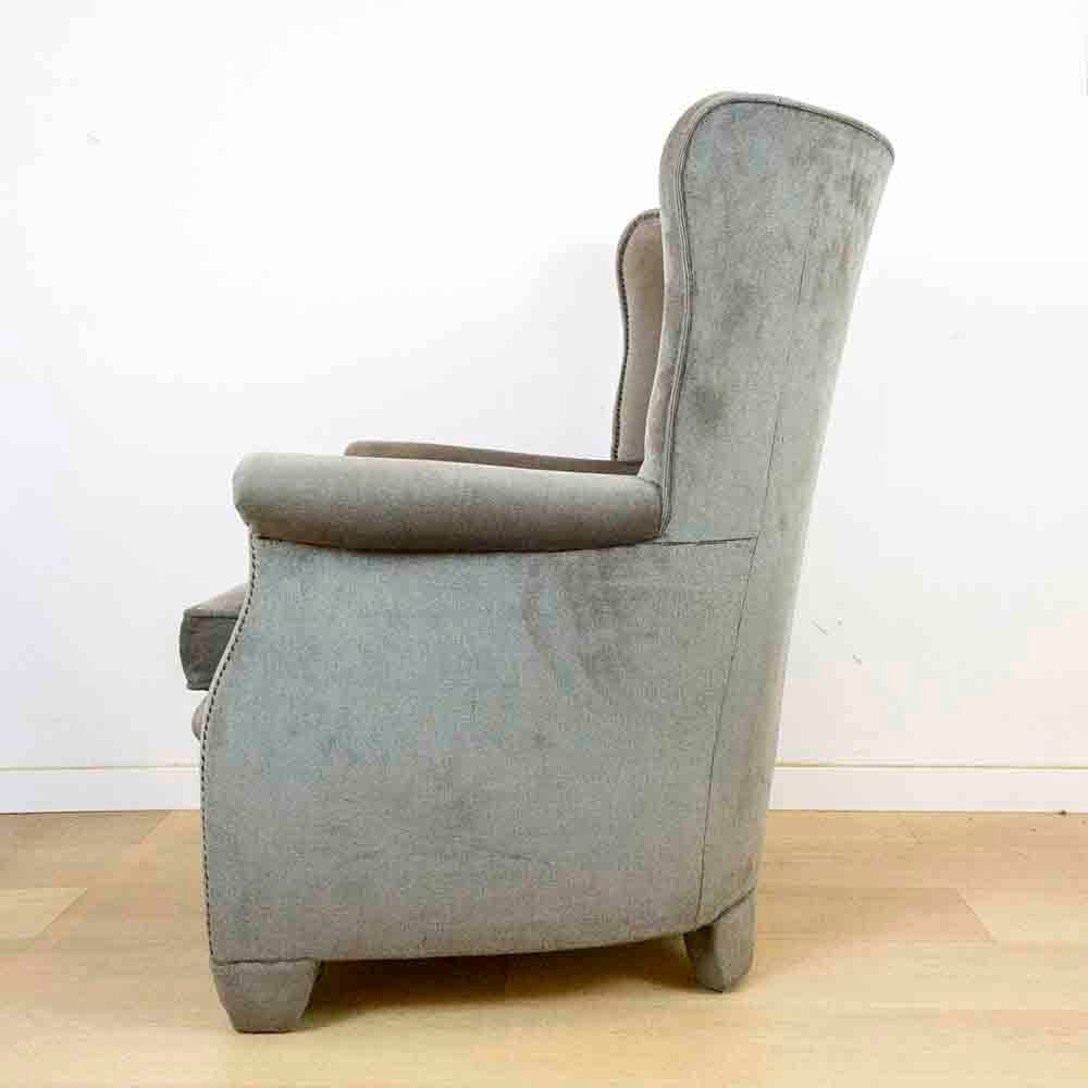 Vintage Velvet Ear Armchair, 1970s