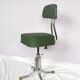 Chaise pivotante en skaï vert et acier chromé, Pullman, 1960