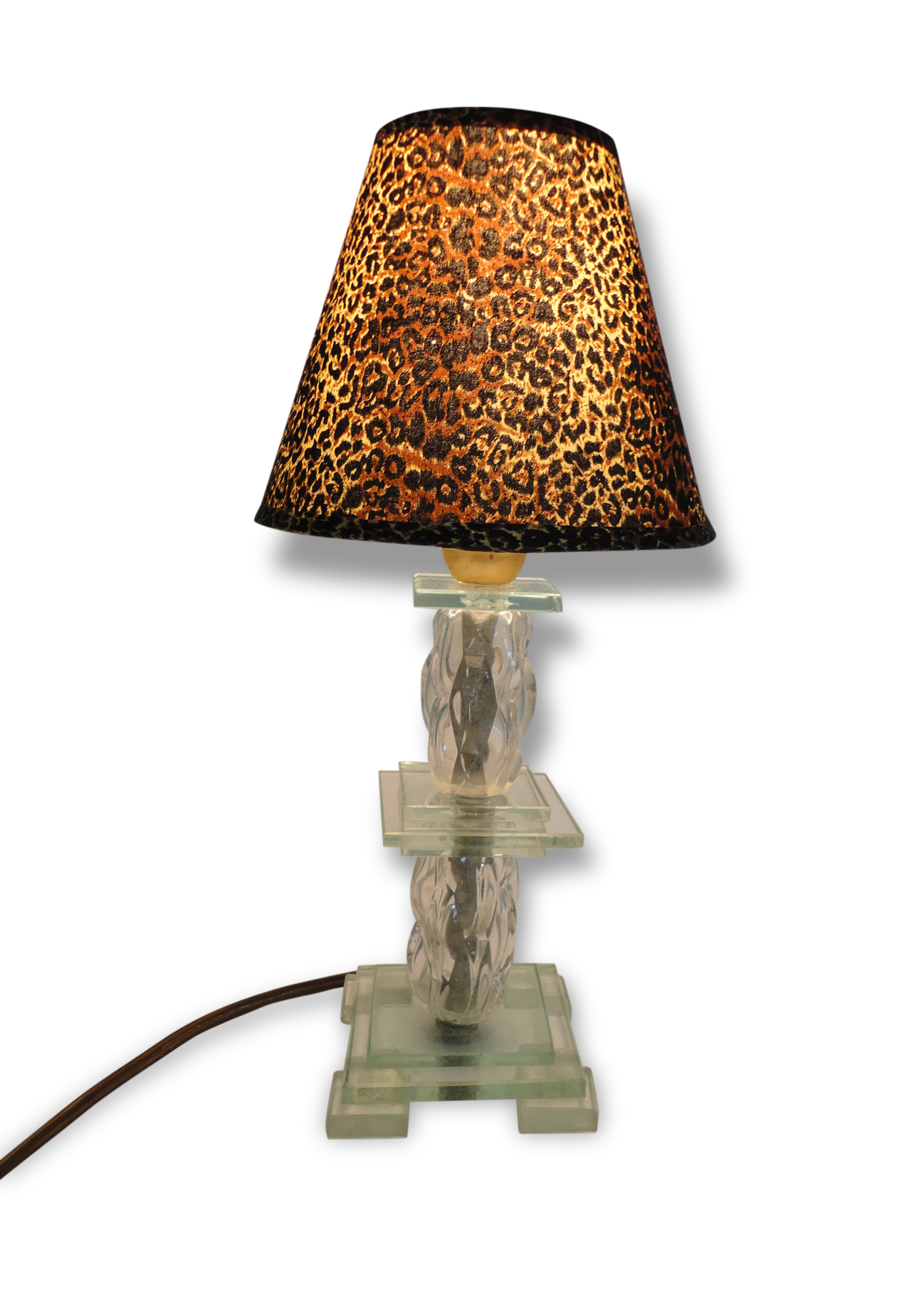 Deco art glass lamp