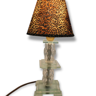 Deco art glass lamp