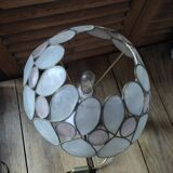Desk lamp Room Lampshade mother-of-pearl pink alabaster base Dp 082271
