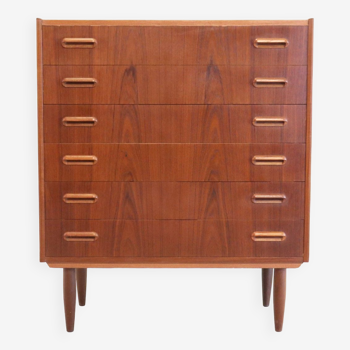 Danish design high vintage teak chest of drawers 'Jersie'